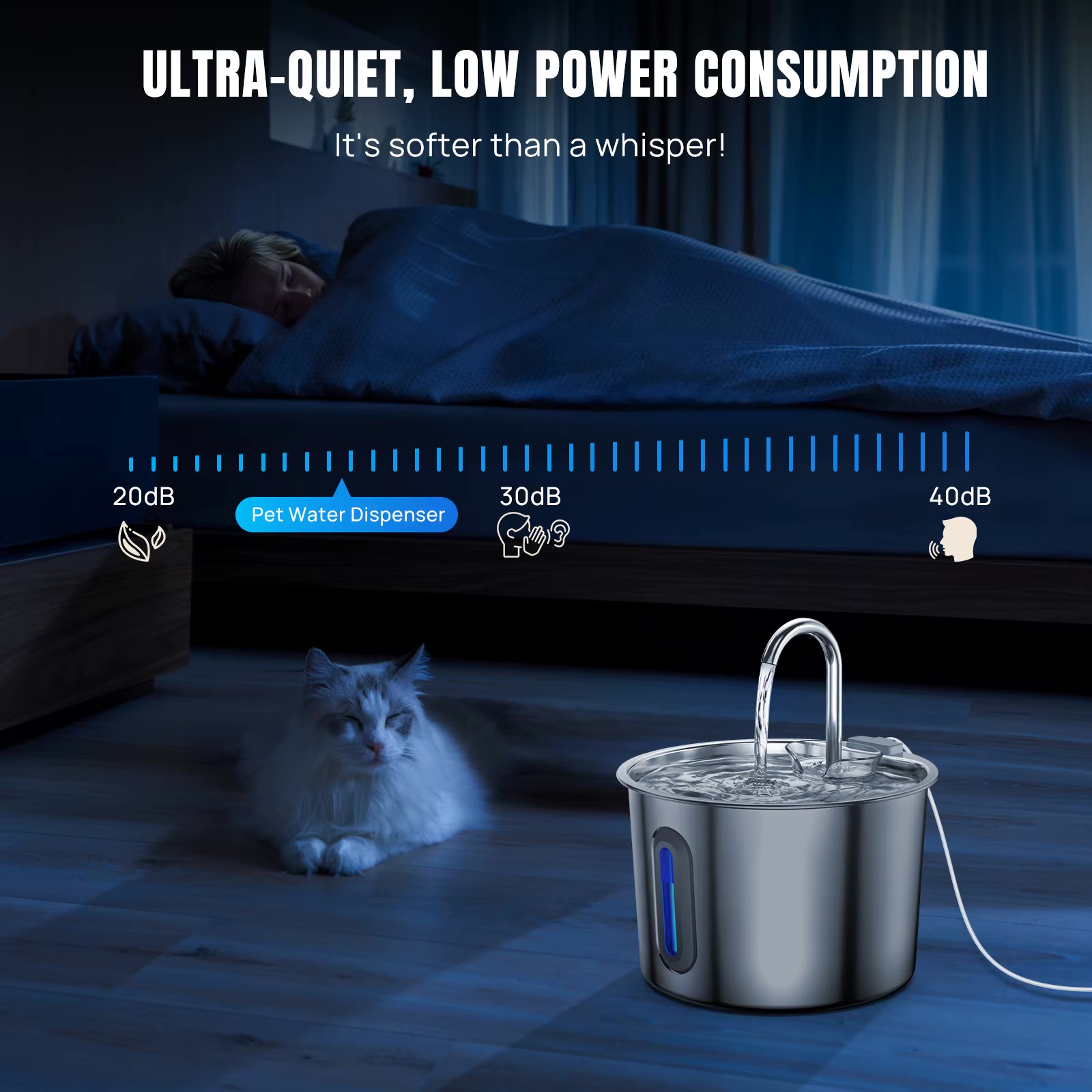 Cat Fountain Stainless Steel 4